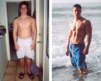 Scott Before and After Body Building with Hard Body Success